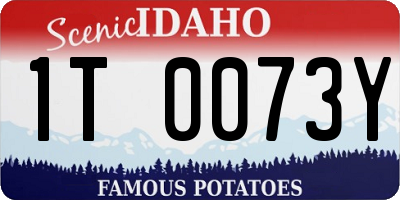 ID license plate 1T0073Y