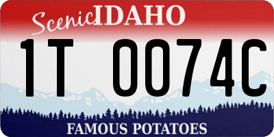 ID license plate 1T0074C