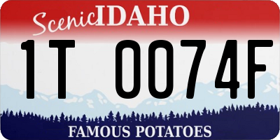 ID license plate 1T0074F
