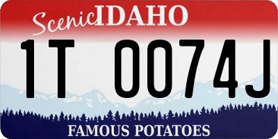 ID license plate 1T0074J