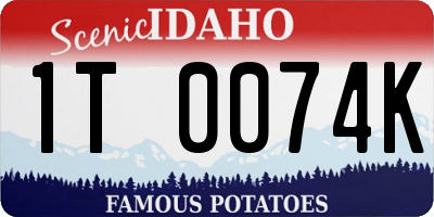 ID license plate 1T0074K