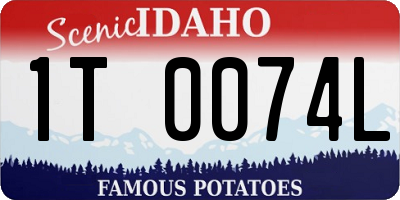 ID license plate 1T0074L