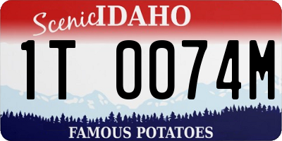 ID license plate 1T0074M
