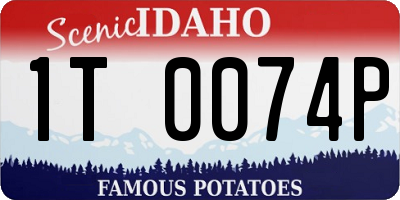 ID license plate 1T0074P