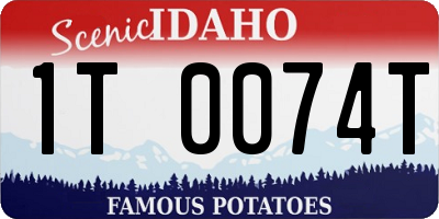 ID license plate 1T0074T