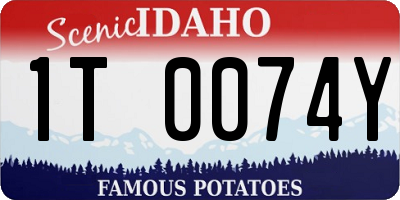 ID license plate 1T0074Y