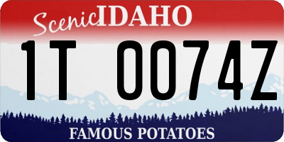 ID license plate 1T0074Z