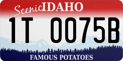 ID license plate 1T0075B