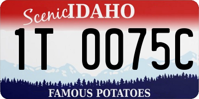 ID license plate 1T0075C
