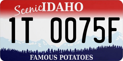 ID license plate 1T0075F