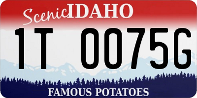 ID license plate 1T0075G