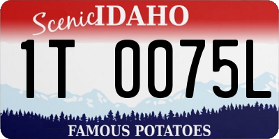 ID license plate 1T0075L