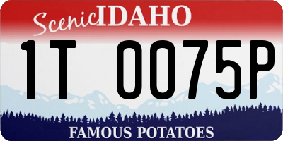 ID license plate 1T0075P