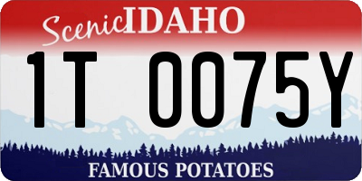 ID license plate 1T0075Y