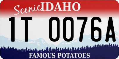 ID license plate 1T0076A