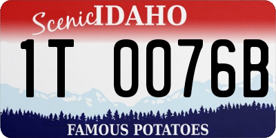 ID license plate 1T0076B