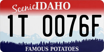 ID license plate 1T0076F