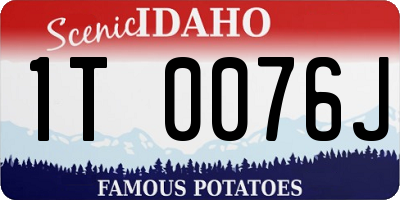 ID license plate 1T0076J