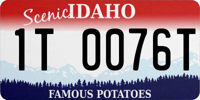 ID license plate 1T0076T