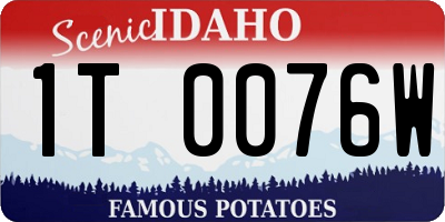ID license plate 1T0076W