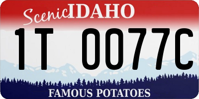 ID license plate 1T0077C