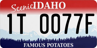 ID license plate 1T0077F