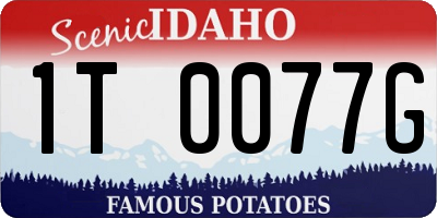 ID license plate 1T0077G