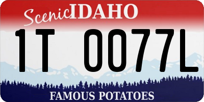 ID license plate 1T0077L