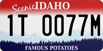ID license plate 1T0077M