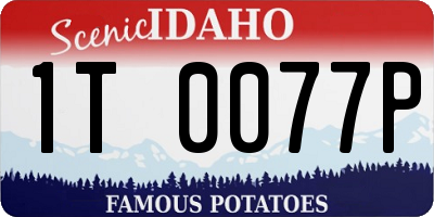 ID license plate 1T0077P