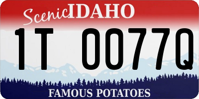 ID license plate 1T0077Q