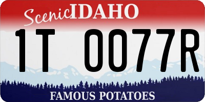 ID license plate 1T0077R