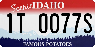 ID license plate 1T0077S