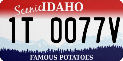 ID license plate 1T0077V