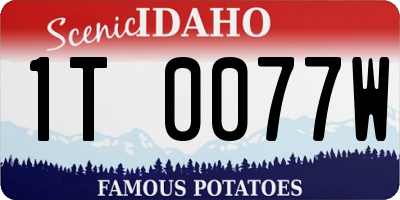ID license plate 1T0077W