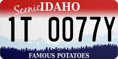 ID license plate 1T0077Y