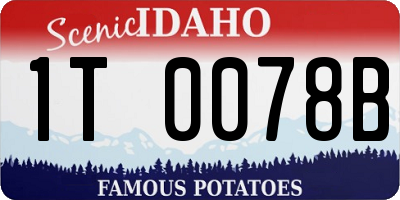 ID license plate 1T0078B