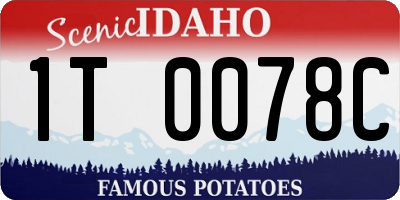 ID license plate 1T0078C