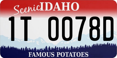 ID license plate 1T0078D