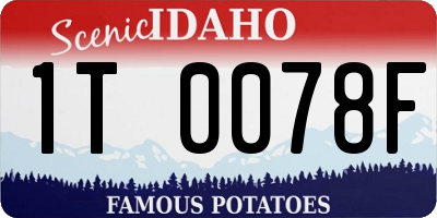 ID license plate 1T0078F