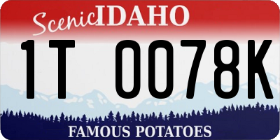 ID license plate 1T0078K