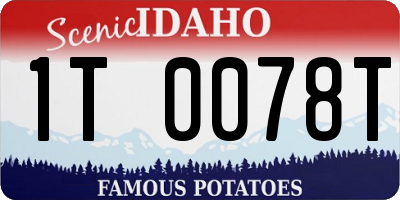 ID license plate 1T0078T
