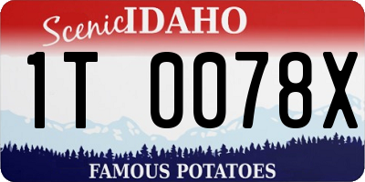 ID license plate 1T0078X