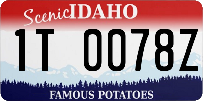 ID license plate 1T0078Z