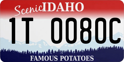 ID license plate 1T0080C