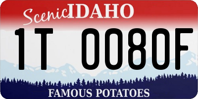 ID license plate 1T0080F