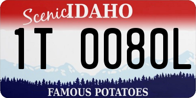 ID license plate 1T0080L