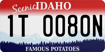 ID license plate 1T0080N