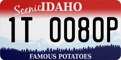 ID license plate 1T0080P