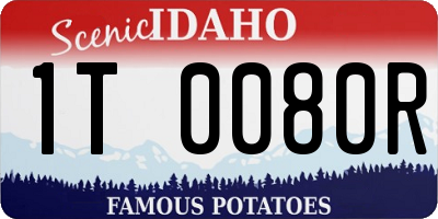 ID license plate 1T0080R
